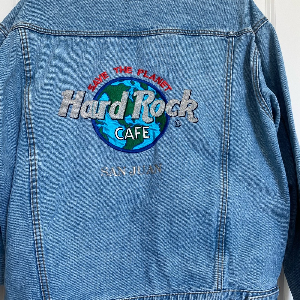Hard Rock Cafe Denim with Logo Patch - Picture 3 of 4
